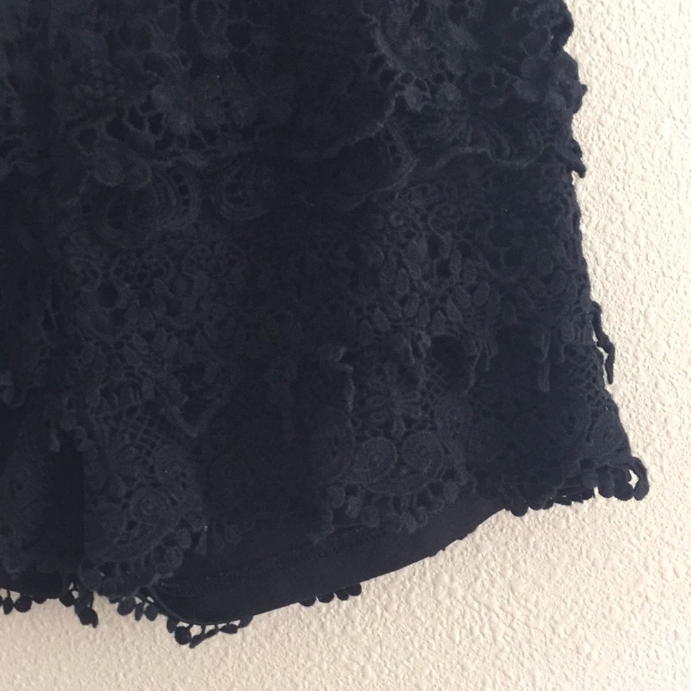 Whispers Black Lace Shorts - Picture 2 of 4